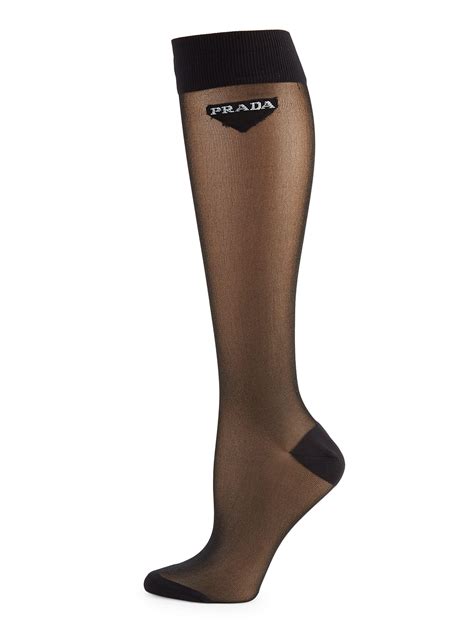 sparkly knee high socks prada|Prada ankle socks.